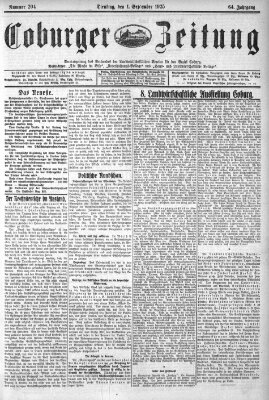 Coburger Zeitung Dienstag 1. September 1925