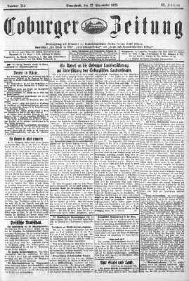 Coburger Zeitung Samstag 12. September 1925