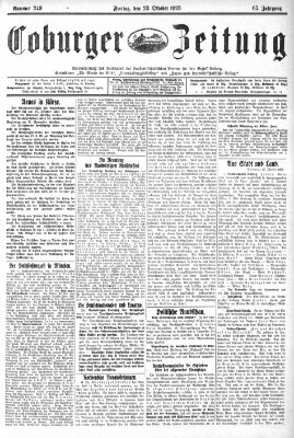 Coburger Zeitung Freitag 23. Oktober 1925