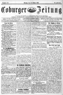 Coburger Zeitung Montag 26. Oktober 1925