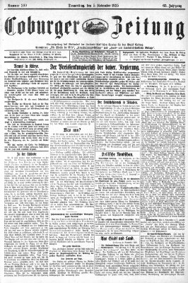 Coburger Zeitung Donnerstag 5. November 1925