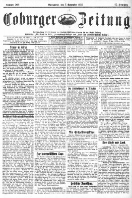 Coburger Zeitung Samstag 7. November 1925