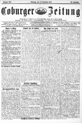 Coburger Zeitung Dienstag 10. November 1925