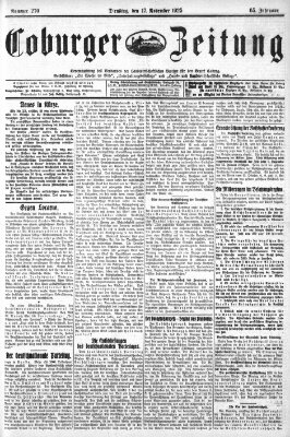 Coburger Zeitung Dienstag 17. November 1925