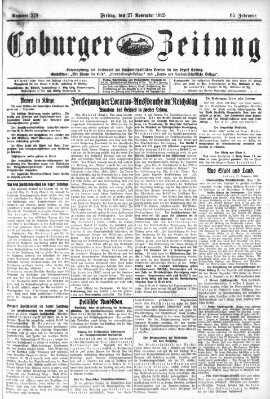 Coburger Zeitung Freitag 27. November 1925