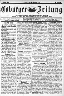 Coburger Zeitung Montag 30. November 1925