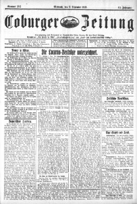 Coburger Zeitung Mittwoch 2. Dezember 1925