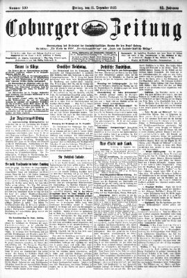 Coburger Zeitung Freitag 11. Dezember 1925