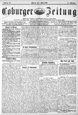 Coburger Zeitung Montag 1. März 1926