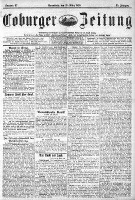 Coburger Zeitung Samstag 20. März 1926