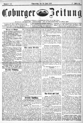 Coburger Zeitung Thursday 24. June 1926