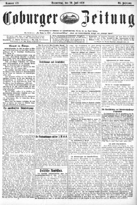 Coburger Zeitung Donnerstag 29. Juli 1926