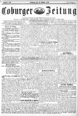 Coburger Zeitung Dienstag 19. Oktober 1926