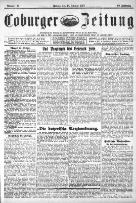 Coburger Zeitung Freitag 18. Februar 1927