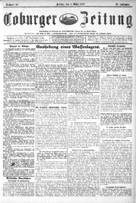 Coburger Zeitung Freitag 4. März 1927