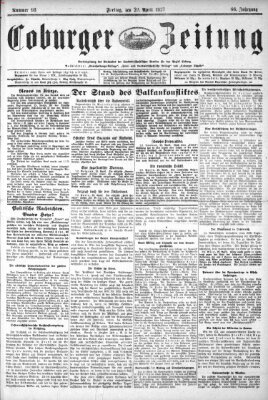 Coburger Zeitung Freitag 22. April 1927