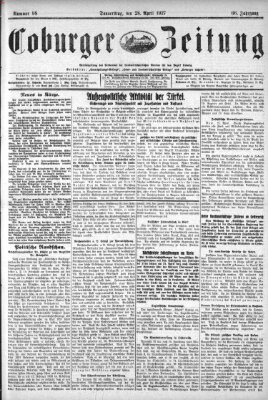 Coburger Zeitung Donnerstag 28. April 1927