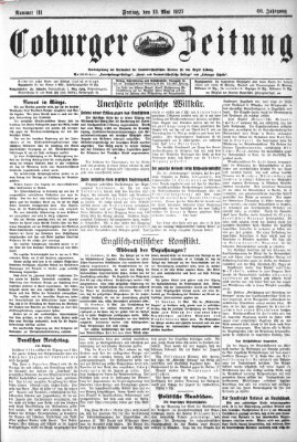 Coburger Zeitung Freitag 13. Mai 1927