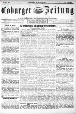 Coburger Zeitung Thursday 19. May 1927