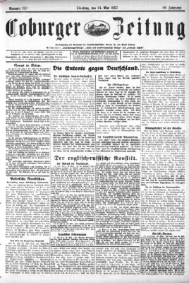 Coburger Zeitung Dienstag 24. Mai 1927