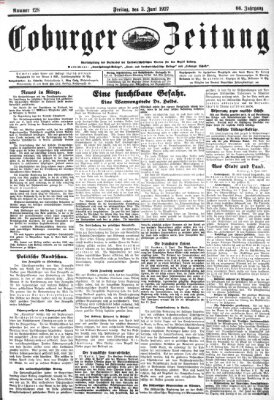 Coburger Zeitung Freitag 3. Juni 1927