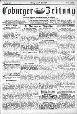 Coburger Zeitung Montag 13. Juni 1927