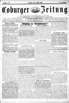 Coburger Zeitung Freitag 17. Juni 1927