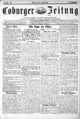 Coburger Zeitung Montag 4. Juli 1927