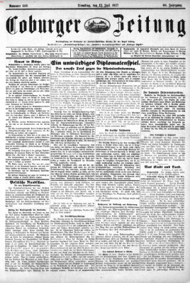 Coburger Zeitung Dienstag 12. Juli 1927