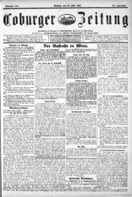 Coburger Zeitung Montag 18. Juli 1927