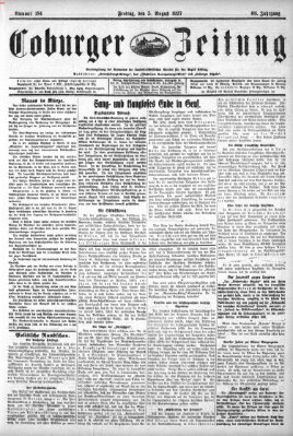 Coburger Zeitung Freitag 5. August 1927