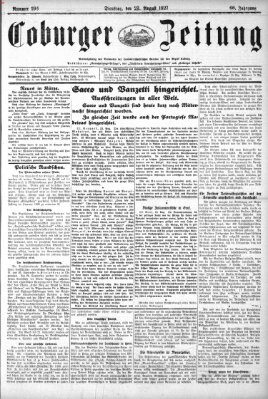 Coburger Zeitung Dienstag 23. August 1927