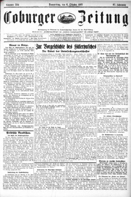 Coburger Zeitung Donnerstag 6. Oktober 1927