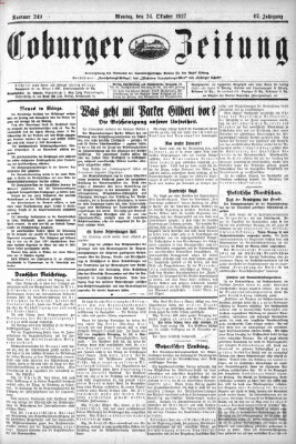 Coburger Zeitung Montag 24. Oktober 1927