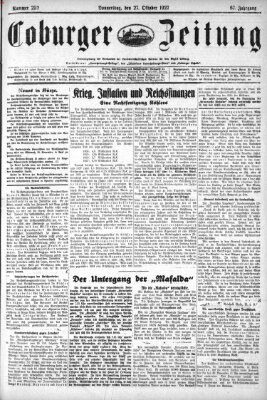 Coburger Zeitung Donnerstag 27. Oktober 1927