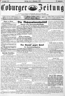 Coburger Zeitung Freitag 11. November 1927