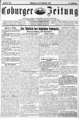 Coburger Zeitung Mittwoch 23. November 1927