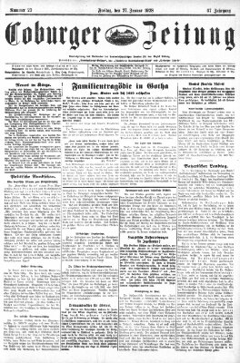 Coburger Zeitung Freitag 27. Januar 1928