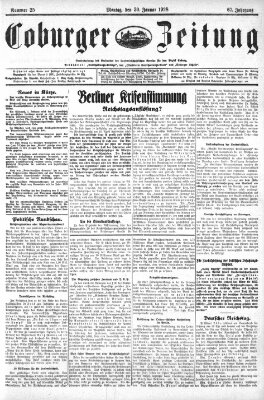 Coburger Zeitung Montag 30. Januar 1928