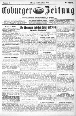 Coburger Zeitung Montag 27. Februar 1928