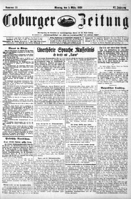 Coburger Zeitung Montag 5. März 1928