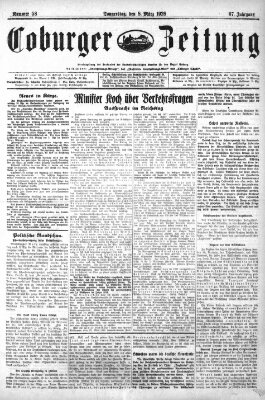 Coburger Zeitung Donnerstag 8. März 1928