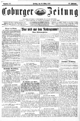 Coburger Zeitung Freitag 16. März 1928