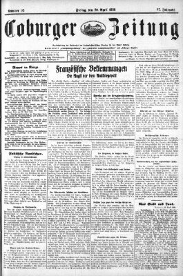 Coburger Zeitung Freitag 20. April 1928