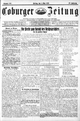 Coburger Zeitung Freitag 4. Mai 1928