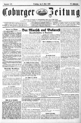 Coburger Zeitung Dienstag 8. Mai 1928