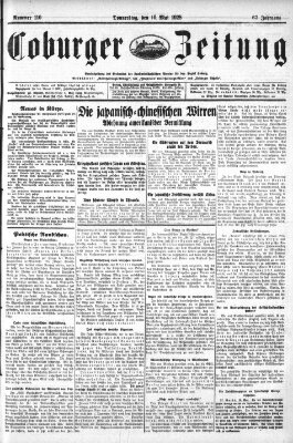 Coburger Zeitung Donnerstag 10. Mai 1928