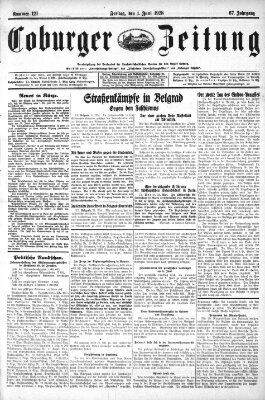 Coburger Zeitung Freitag 1. Juni 1928