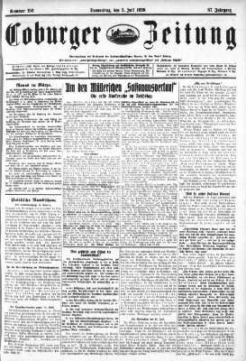 Coburger Zeitung Donnerstag 5. Juli 1928