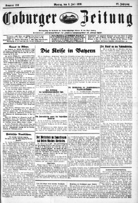 Coburger Zeitung Montag 9. Juli 1928